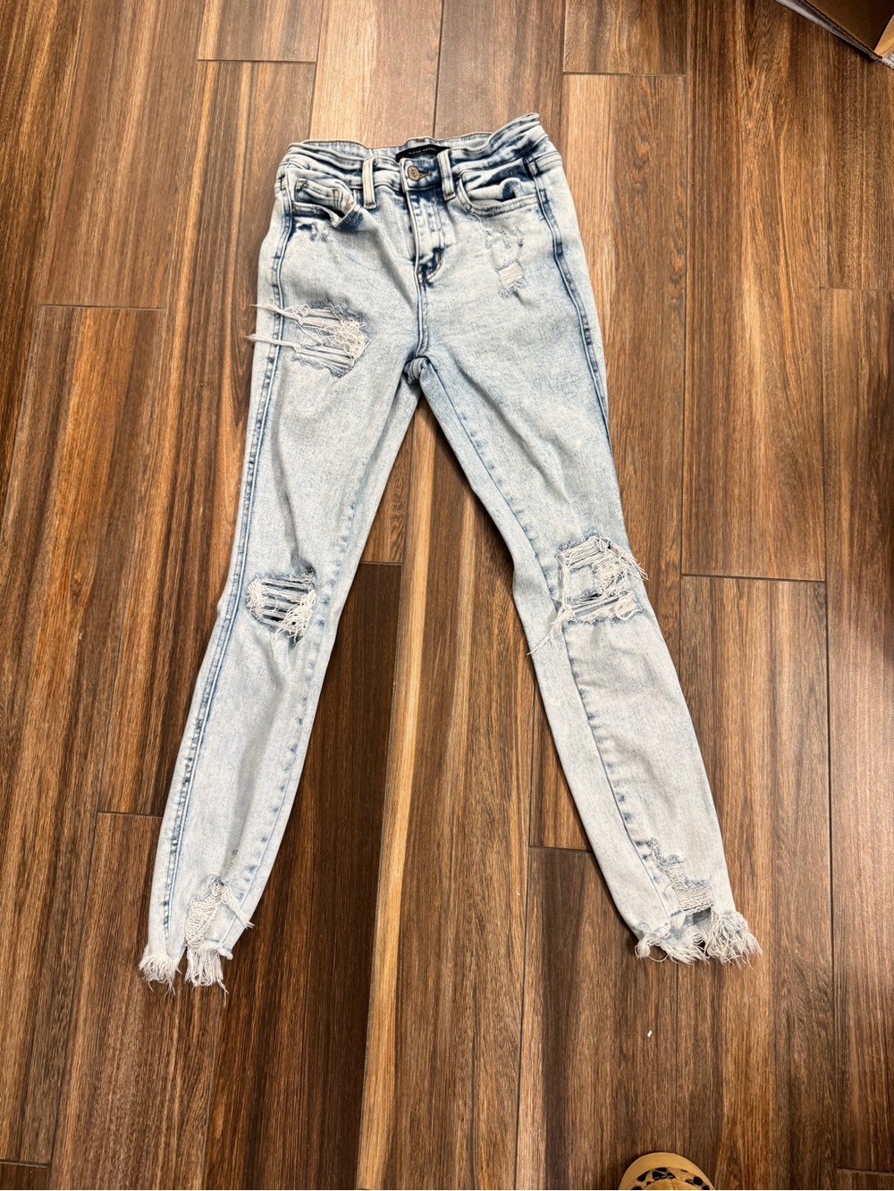 Flying Monkey High-Rise Distressed Ankle Skinny Jeans